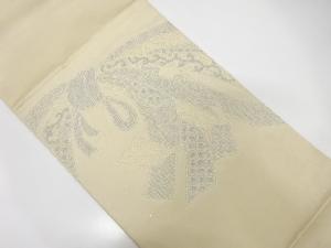 アンティーク　束ね熨斗に古典柄模様刺繍袋帯(材料)